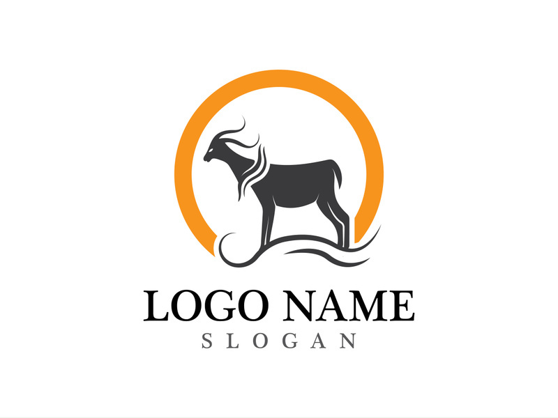 Goat logo template vector icon illustration design