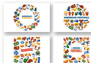 11 American Football Vector Illustration
