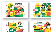 10 Organic Farming Process Illustration