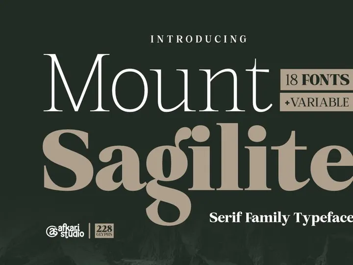Mount Sagilite – Modern Serif Family Typeface with Variable Font