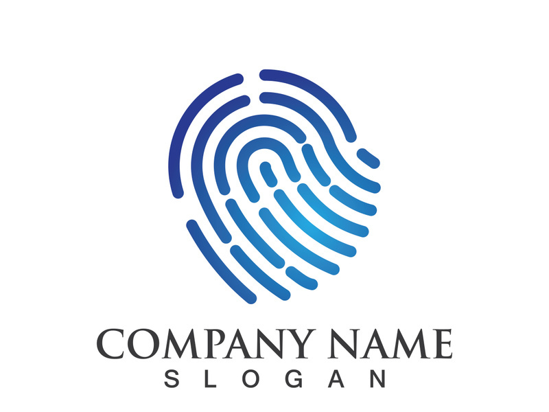 Fingerprint logo vector illustration icon template design