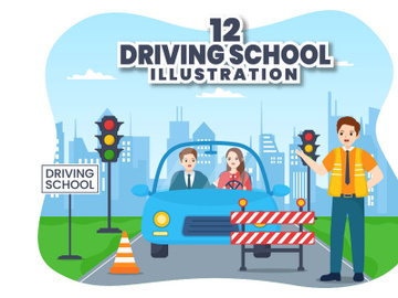 12 Driving School Illustration preview picture
