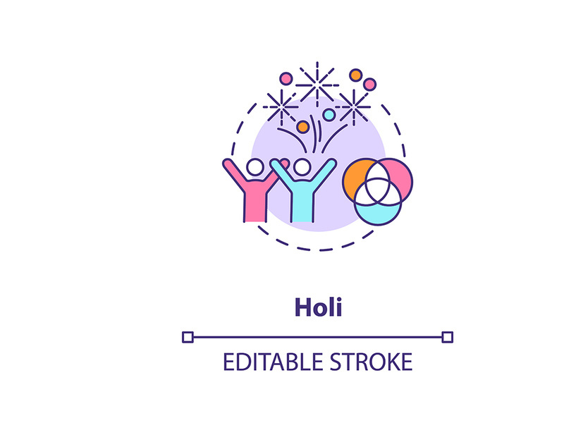 Holi concept icon