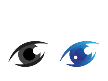 Eye care vector logo design, icon template preview picture