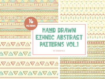 Hand Drawn Ethnic Abstract Patterns Vol. 1 preview picture