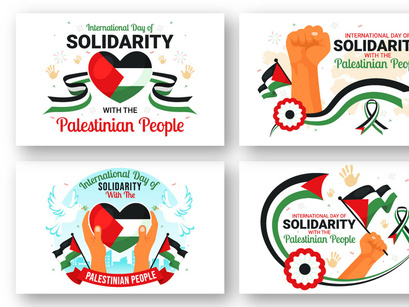 12 Day of Solidarity with the Palestinian People Illustration