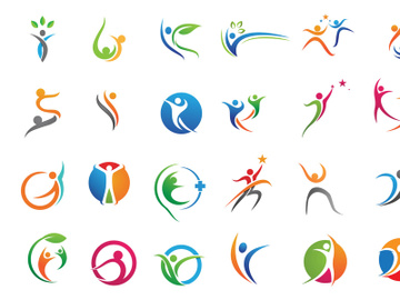 Health People Human Character Vector Logo preview picture
