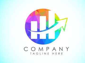Finance and accounting logo low poly art style design vector template, Business finance logo preview picture