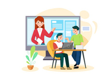 Online Course Illustration