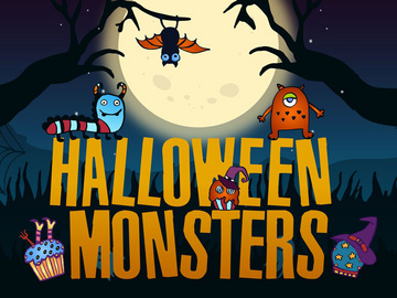 Halloween Monsters Free Vector Illustration preview picture