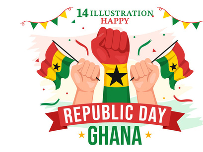 14 Happy Ghana Republic Day Illustration