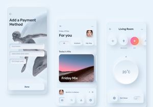 E-commerce shopping & financial quasi-physical APP application UI design kit