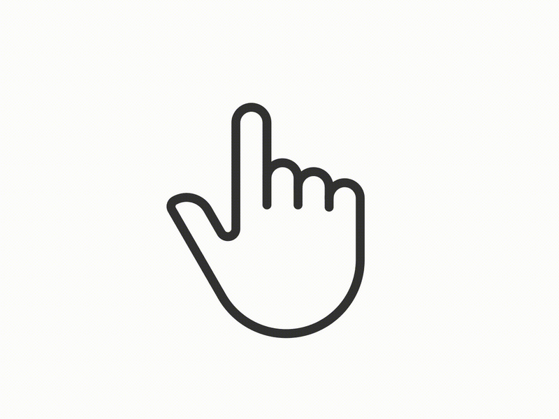 Animated finger touch linear icon