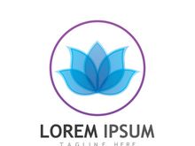 Colorful lotus flower logo design.