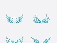 Falcon Wing  Vector Logo Icon Template