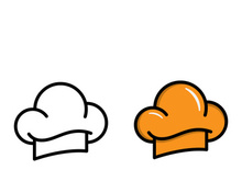 Chef hat logo vector illustration design