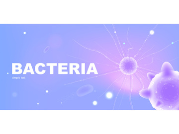 Bacteria realistic vector banner template preview picture