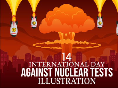 14 Day of Against Nuclear Tests Illustration