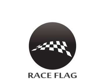 Creative and modern racing flag logo design. preview picture