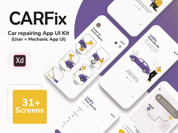 CARFix- car repairing app UI Kit preview picture