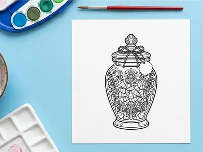 Jarros de porcelana chinesa elegante em azul e branco com intrincados desenhos florais. Vaso tradicional de cerâmica para decoração de interiores e estilo de luxo...
