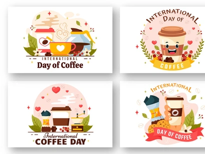 12 International Coffee Day Illustration