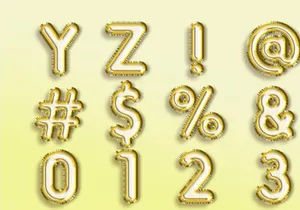 [Free] Foil Balloon Text Effect PSD File