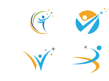 Healthy life Human character logo sign illustration preview picture