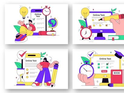 10 Online Test Vector Illustration