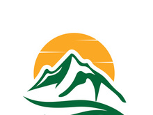 Mountain icon logo template vector illustration design