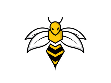 Bee animal logo design template preview picture