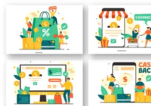 9 Cashback Vector Illustration