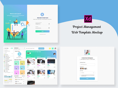 Task and Project Management Web Template Mockup