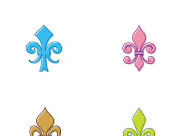 Fleur de lis vector icon design preview picture