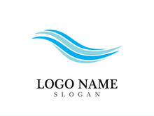 Wave beach vector illustration design logo