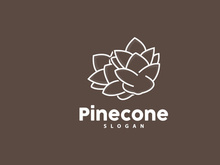 Pine Cone Logo, Elegant Luxury Pine Simple Design