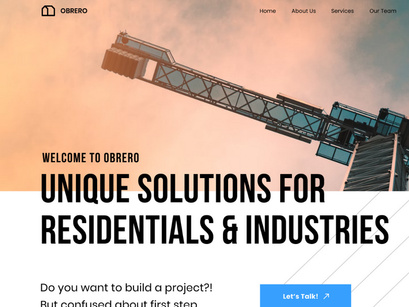 Obrero - Hero Constructor Landing Page