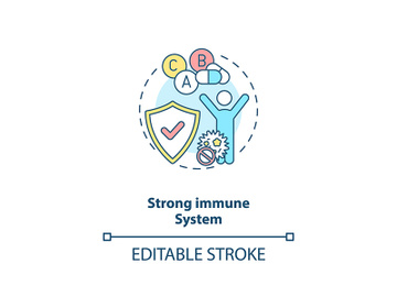 Strong immune system concept icon preview picture