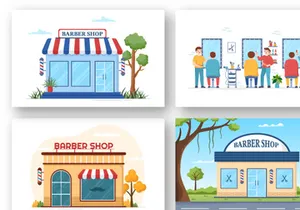 10 Barber Shop Illustration