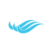 Water wave icon vector template logo