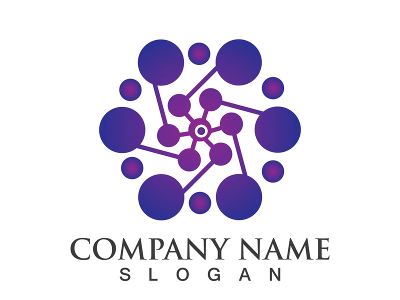 Molecule symbol logo template vector illustration design