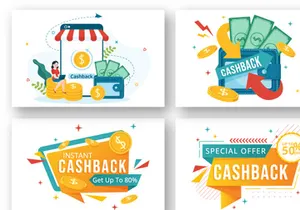 16 Cashback Vector Illustration