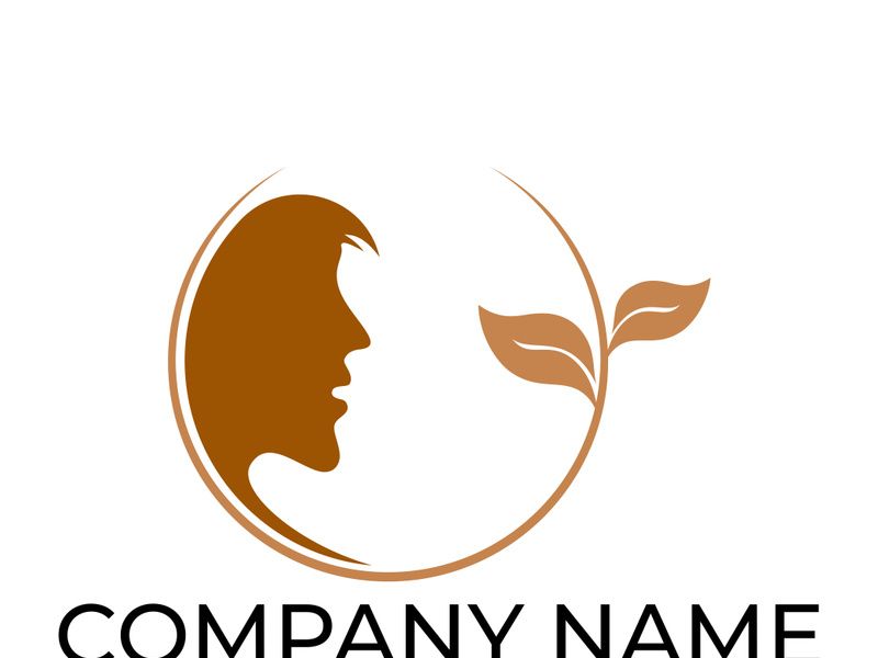 Green leaf logo design vector illustration