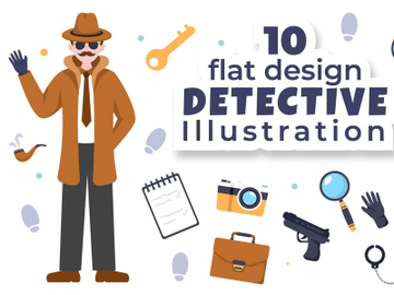 10 Private Investigator or Detective Illustration preview picture