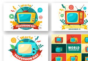 13 World Television Day Illustration