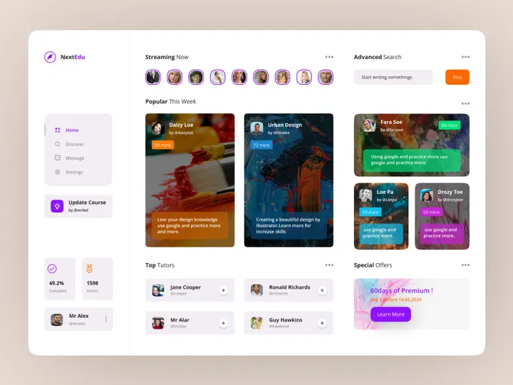 Online Education Dashboard