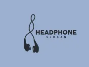 Headset Logo Design Simple Headset Gamer Illustration Template