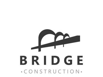 Minimalist Bridge logo suitable for building and construction workers vector design preview picture