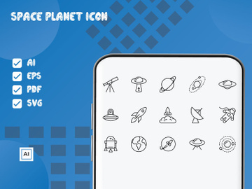 Space Planet Icon Set preview picture