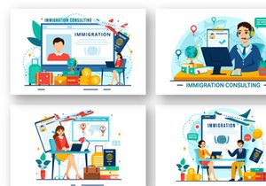 12 Immigration Consultant Illustration